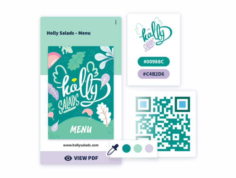 QR Code menu can be fully customized to fit any restaurant
